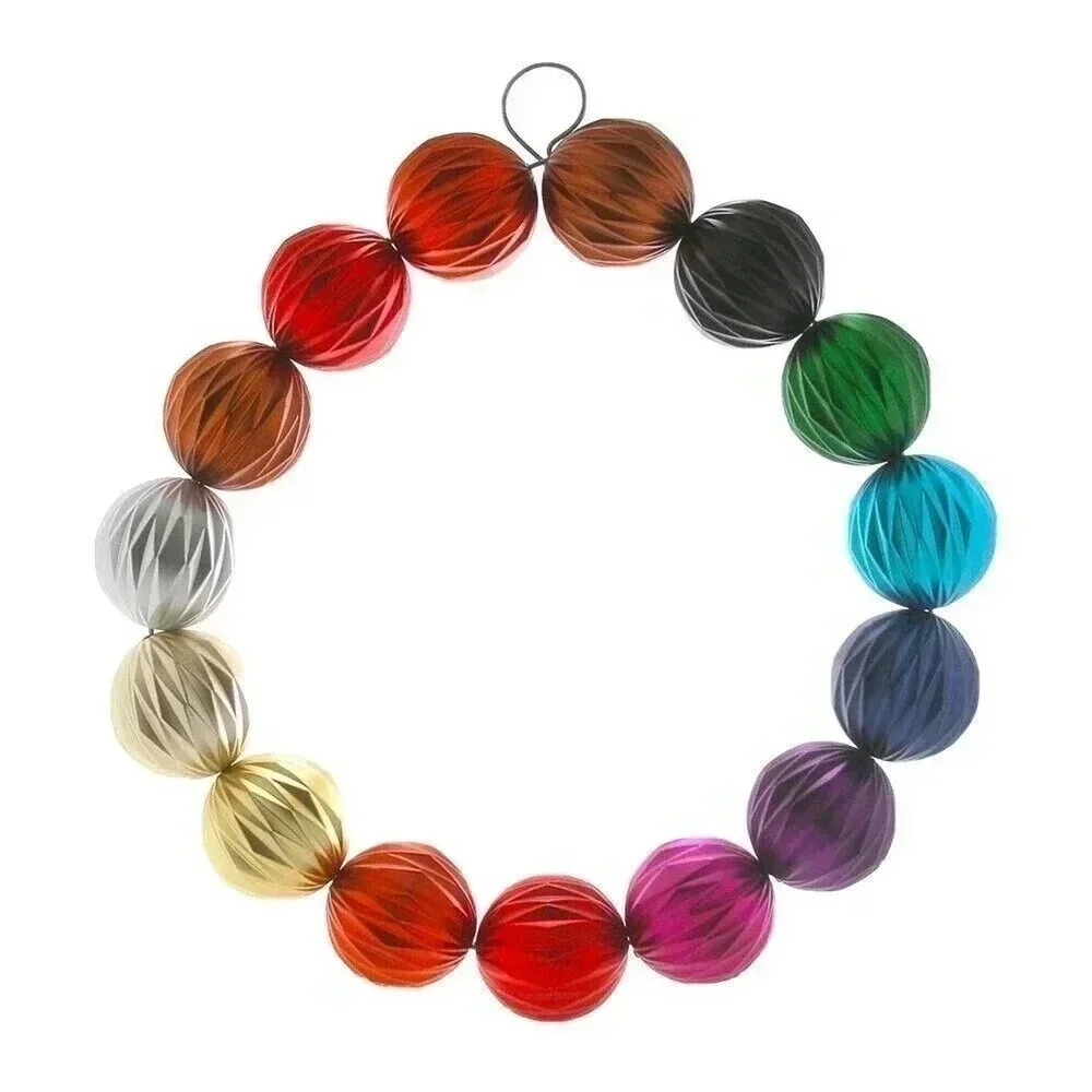 Cody Foster and Co Spectrum Rainbow Wreath NEW Christmas Holiday Plastic Retro